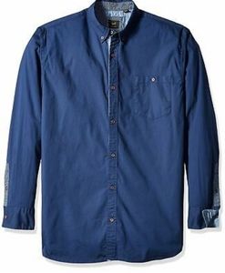 New mens lee stretch button up shirt size 6xb navy